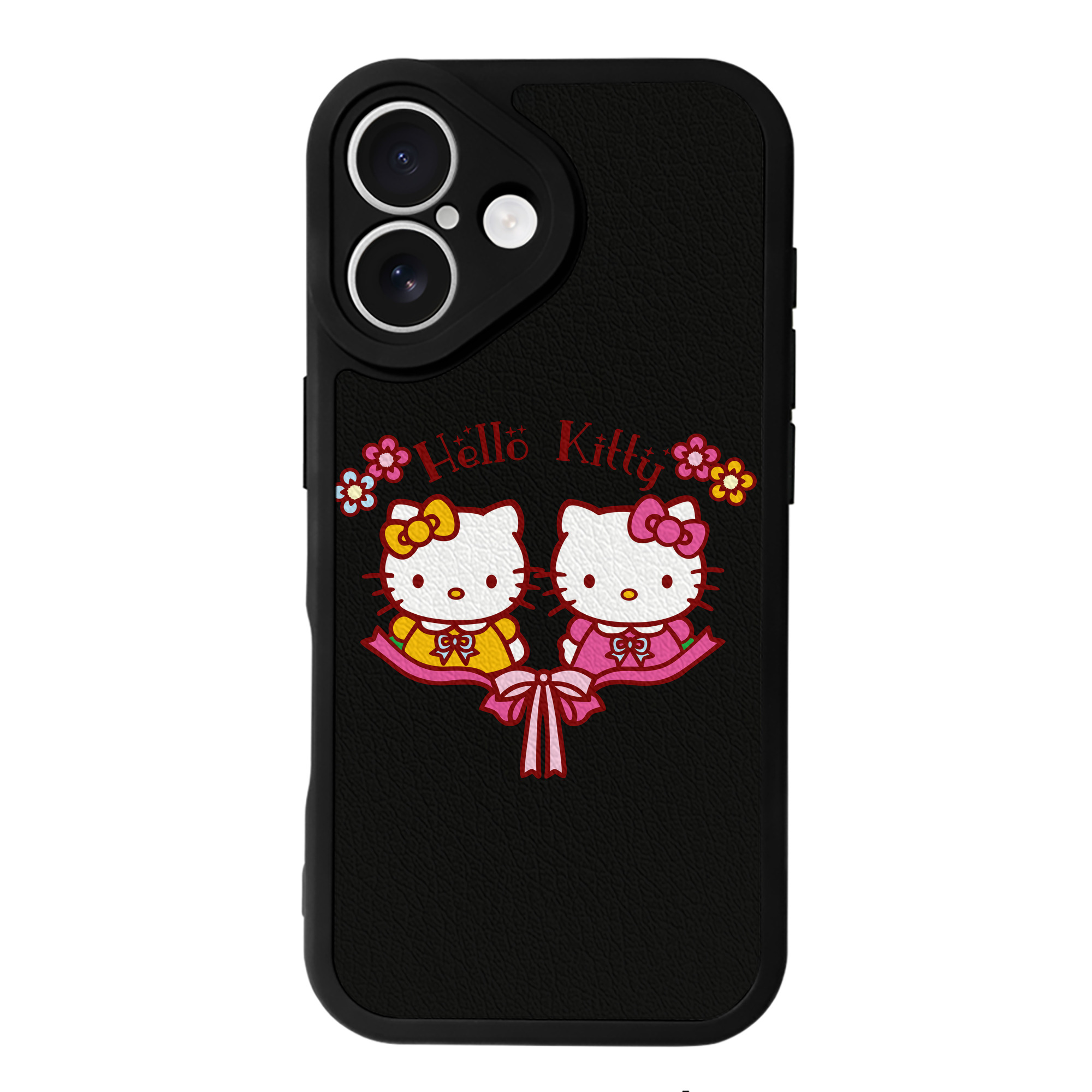 （画像用） Hello Kitty ハローキティ 【iPhone 16シリーズ対応】シリコンスマホケース（レザー調） 材質：シリコン